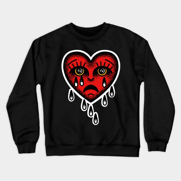 Sad heart Crewneck Sweatshirt by LEEX337